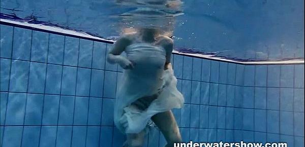  Andrea shows nice body underwater